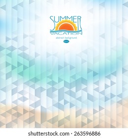 Abstract sea background with geometric elements