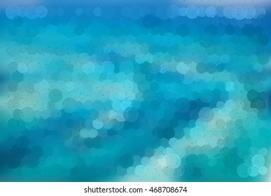 Abstract sea background random circle. Flat backdrop of a variety of marine shades. Illustration imitation of sea sand.