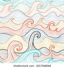 Abstrakter Meereshintergrund. Nahtloses Muster für Ihr Design