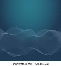 Abstract sea background with waves and free space. Modern vector illustration.