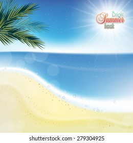 Abstract sea background with white sand.