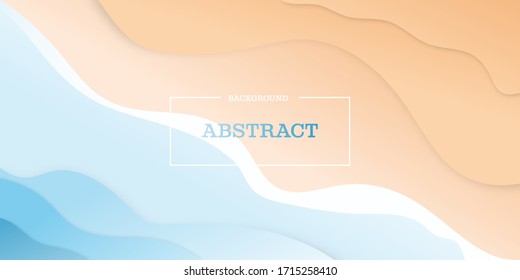 Abstract  sea and beach summer background.Dynamic wavy form with irregular parallel rounded.