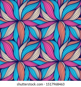 Abstract Sea Blossom Seamless Pattern