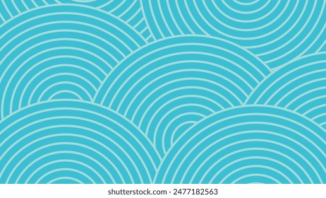 abstract sea blue round waves background