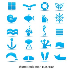 abstract sea design elements