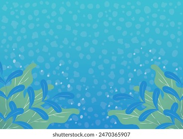 abstract sea floral water background with bubbles