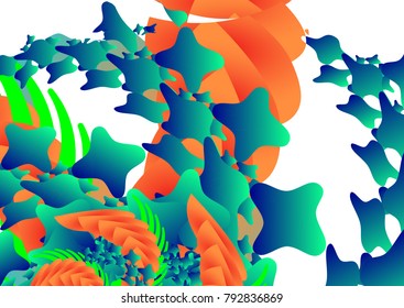 abstract sea fractal background. vector