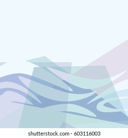 Abstract sea header. Abstract blue background. Vector illustration.