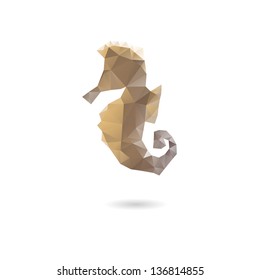 Abstract sea horse isolated on a white backgrounds