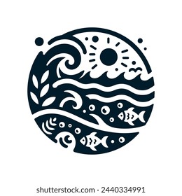 Abstract sea icon design. Vector illustration. sea icon.