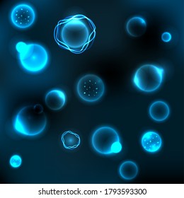 Abstract sea ocean depth background glowing vector illustration