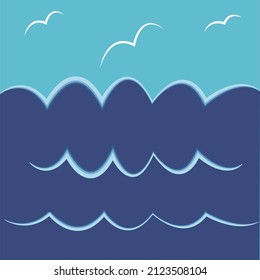 abstract sea or ocean with large waves