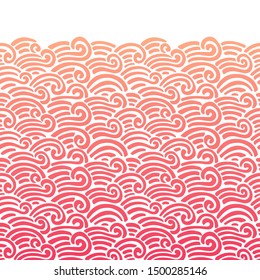 Abstract sea pattern. Vector illustration. The swell on the sea. Ocean waves.