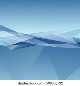 Abstract sea polygonal background