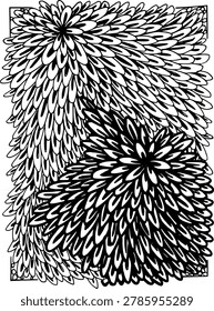 Abstract sea urchin spike pattern texture for organic natural wallpaper vector graphic element slice number 16