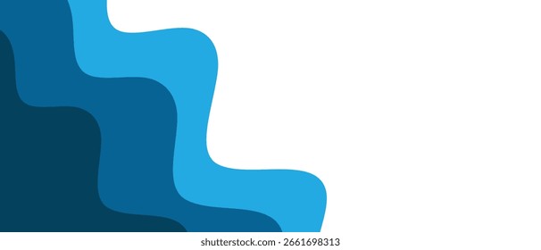 Arte de diseño en capas de la onda de mar abstracto adecuado para el fondo.
