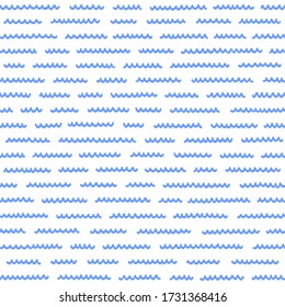 Resumen de la onda marina sin costuras. El concepto de mar es fondo en azul y blanco.