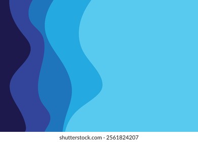 Abstract Sea Wave Vector Background