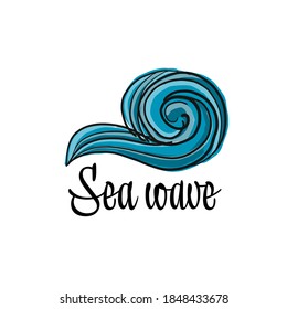 Abstract sea wave for your design. Vector illustration