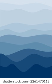 fondo de ondas marinas abstractas en color azul