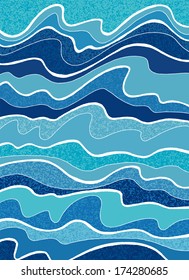Abstract sea waves illustration