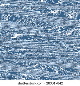 Abstract sea waves irregular noisy textured background. Seamless pattern.