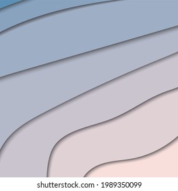 Resumen de las olas del mar fondo moderno con formas cortadas de papel azul y blanco.  Ilustración de arte de papel abstracto 3D, diseño de diseño para presentaciones de negocios, volantes, carteles, impresiones, decoración.