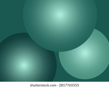 Abstract seafoam calm gradient background with soft glowing orbs, modern vector cover design