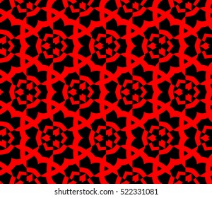 abstract, seamles, geometrie, pattern., Vector, illustration., Red, color., for, wallpaper., design, page, fill