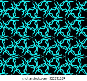 abstract, seamles, geometrie, pattern., Vector, illustration., Blue, color., for, wallpaper., design, page, fill