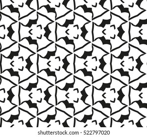abstract seamles geometrie pattern. Vector illustration. White in black color. for wallpaper. design page fill