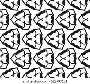 abstract seamles geometrie pattern. Vector illustration. White in black color. for wallpaper. design page fill