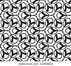 abstract seamles geometrie pattern. Vector illustration. White in black color. for wallpaper. design page fill
