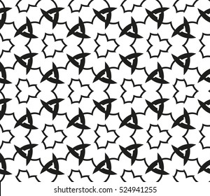 abstract seamles geometrie pattern. Vector illustration. White in black color. for wallpaper. design page fill