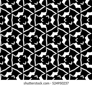 abstract seamles geometrie pattern. Vector illustration. White in black color. for wallpaper. design page fill