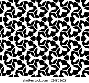 abstract seamles geometrie pattern. Vector illustration. White in black color. for wallpaper. design page fill