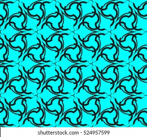 abstract, seamles, geometrie, pattern., Vector, illustration., Blue, color., for, wallpaper., design, page, fill