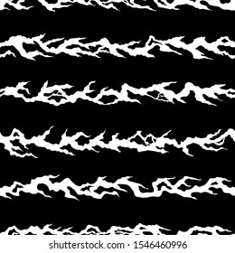 Abstract seamles pattern about power of thunder bolt horizontal on black background.
