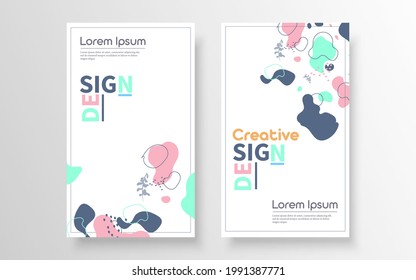 póster de marineros abstractos, con tres colores, diseño creativo, vectorial eps 10