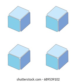 Abstract seamless 3d cubes pattern, vector background