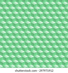 Abstract seamless 3D white cubes vector background. art