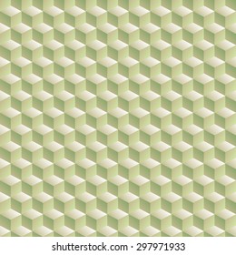 Abstract seamless 3D white cubes vector background. art