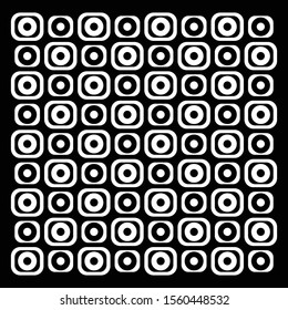 Abstract seamless alphabet patterns for paper, fashion textiles. Black and white background. Creative modern design with abstract elements.