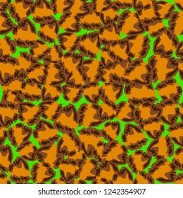 Abstract seamless animal camouflage spots. Vector animal skin fashion textile pattern