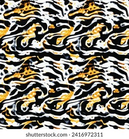 Abstract seamless animal pattern, Mammals Fur. print skins. Predators Camouflage. Cheetah Giraffe Zebra Leopard Tiger Jaguar. Printable Background. Vector illustration