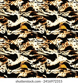 Abstract seamless animal pattern, Mammals Fur. print skins. Predators Camouflage. Cheetah Giraffe Zebra Leopard Tiger Jaguar. Printable Background. Vector illustration