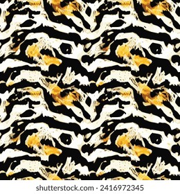 Abstract seamless animal pattern, Mammals Fur. print skins. Predators Camouflage. Cheetah Giraffe Zebra Leopard Tiger Jaguar. Printable Background. Vector illustration