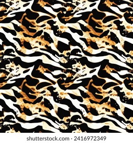 Abstract seamless animal pattern, Mammals Fur. print skins. Predators Camouflage. Cheetah Giraffe Zebra Leopard Tiger Jaguar. Printable Background. Vector illustration