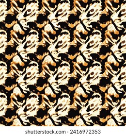 Abstract seamless animal pattern, Mammals Fur. print skins. Predators Camouflage. Cheetah Giraffe Zebra Leopard Tiger Jaguar. Printable Background. Vector illustration