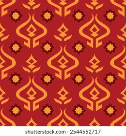 Abstract seamless arabian style pattern design vector.